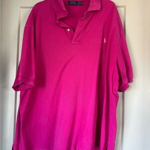Ralph Lauren Men's Hot Pink Polo Shirt